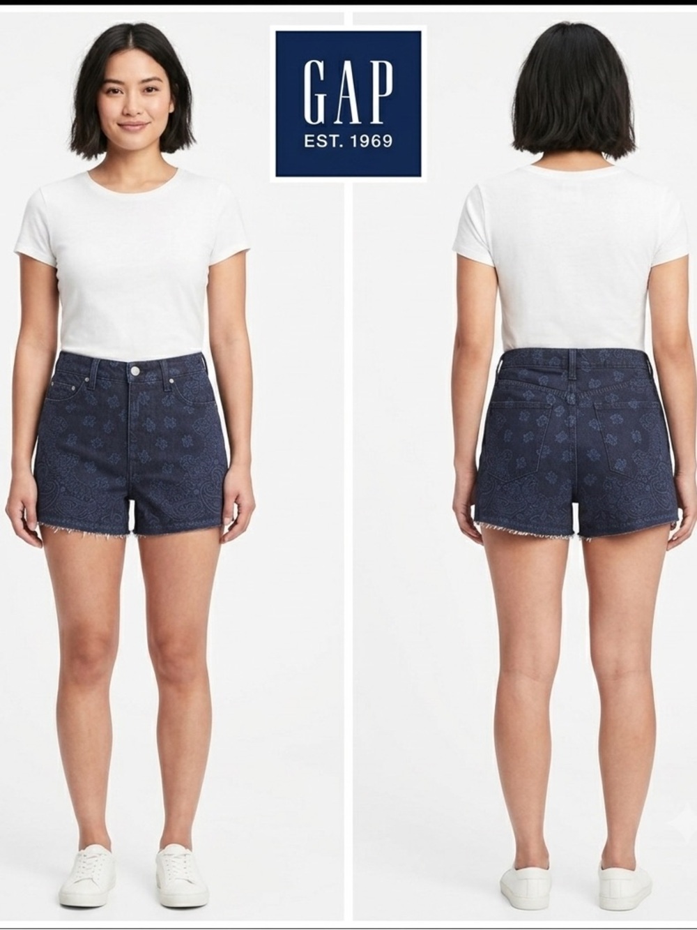 Gap High Rise Cut Off Paisley Print Shorts NWT  29